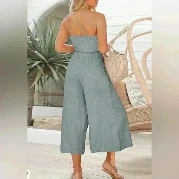 ANRABESS Linen Jumpsuit Romper - Picture 3 of 6